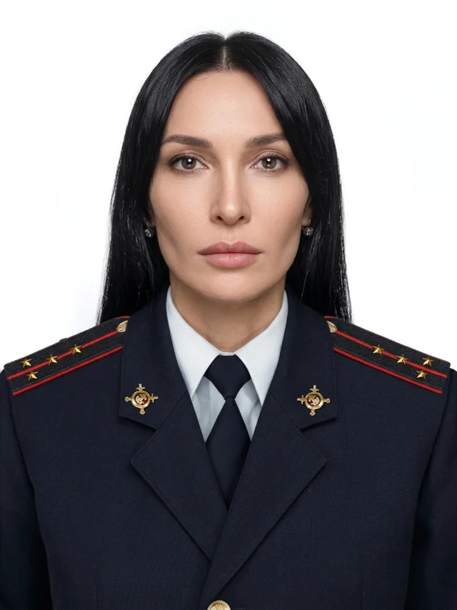Женский портрет в форме полиции РФ